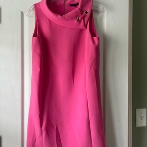 Alex Marie Hot Pink Mini Dress with Gold Accents